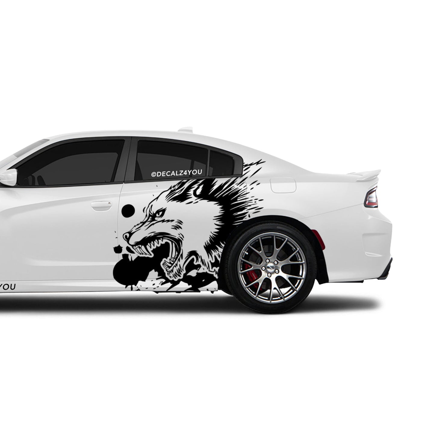 XL Snarling Wolf Side Graphic Includes Driver & Passenger Charger 2015 - Current
