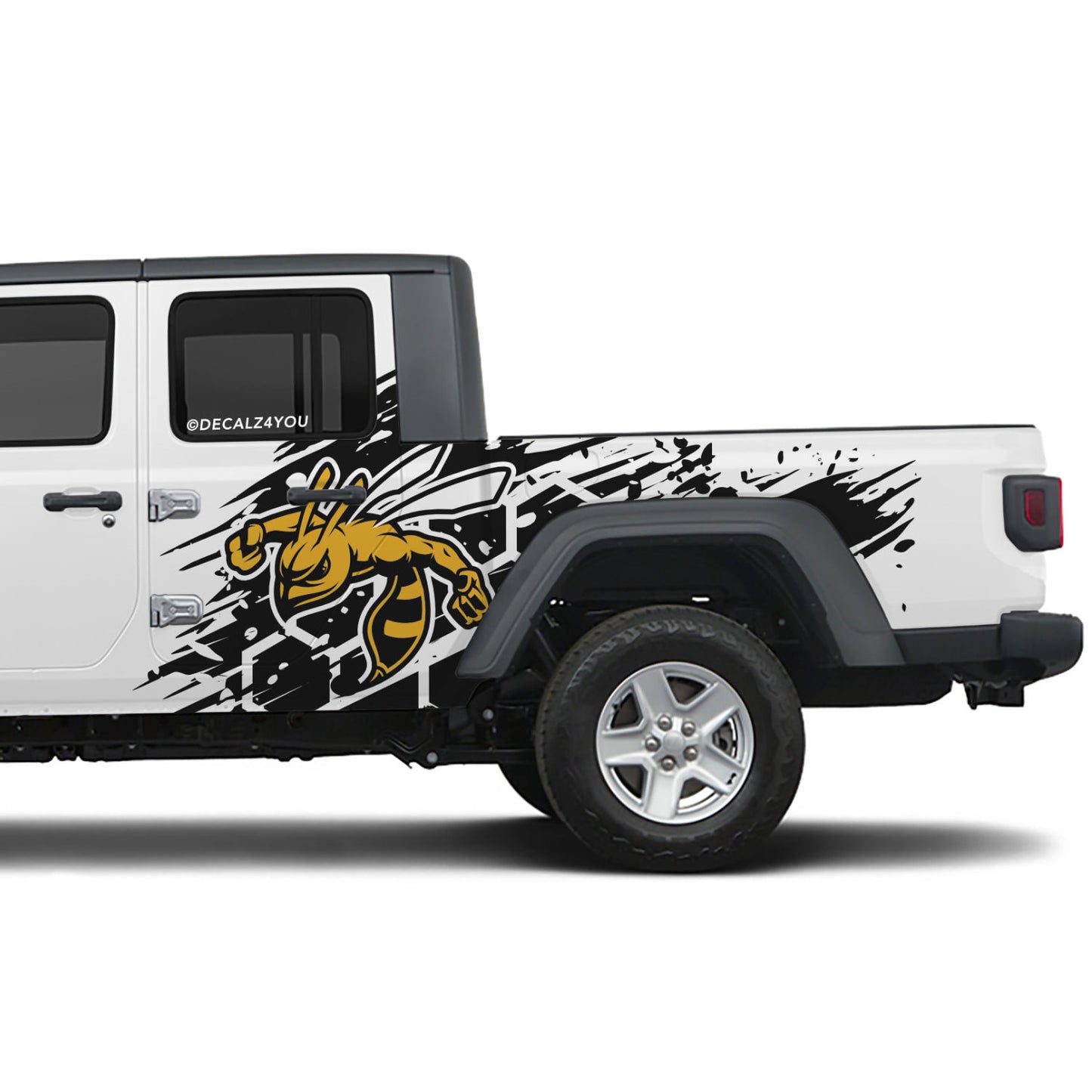 Extra Large HoneyComb Bee Side Graphic Includes Driver & Passenger Gladiator 2020 - Current