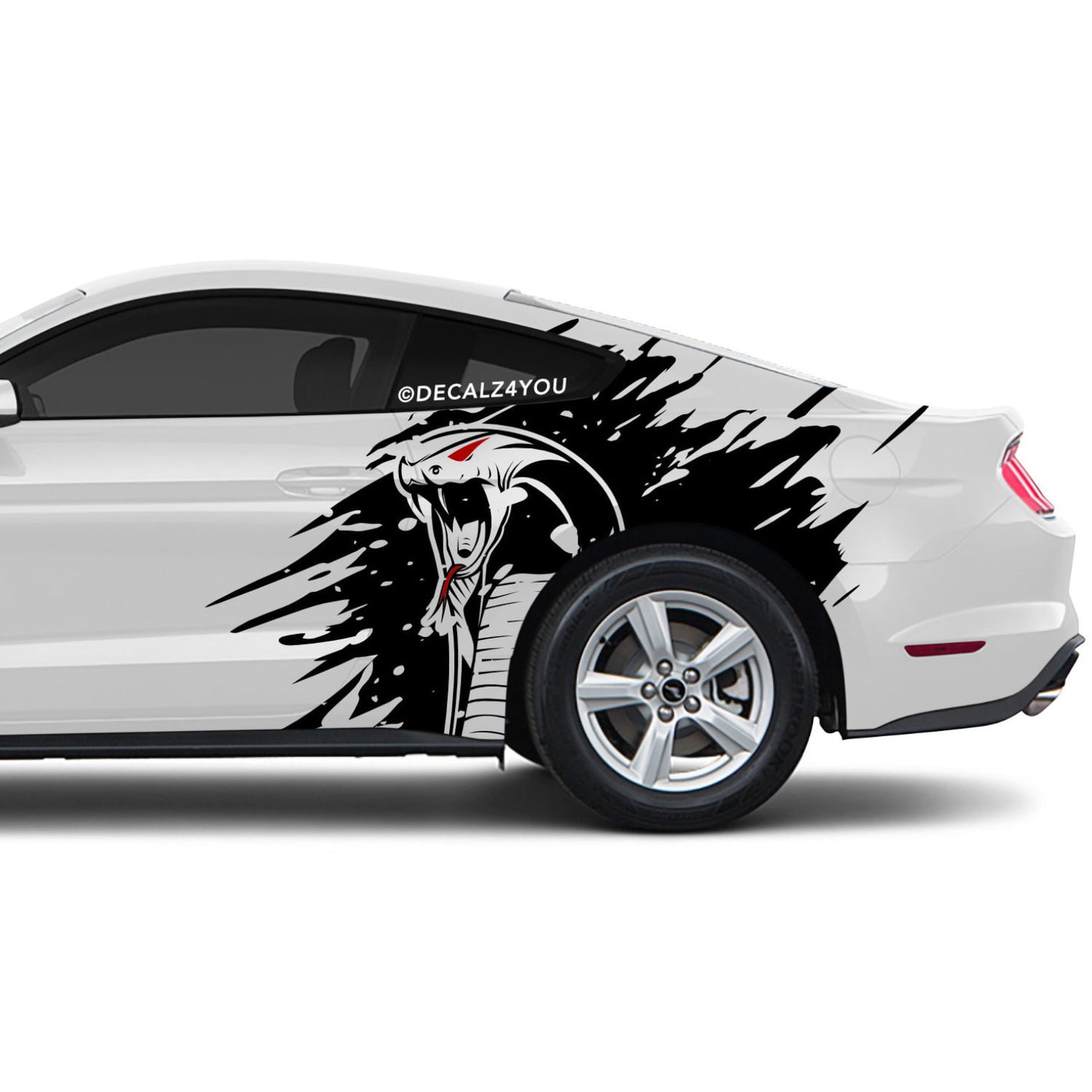 Angry Cobra  XL Side Graphic Includes Driver & Passenger Mustang 2015 - Current