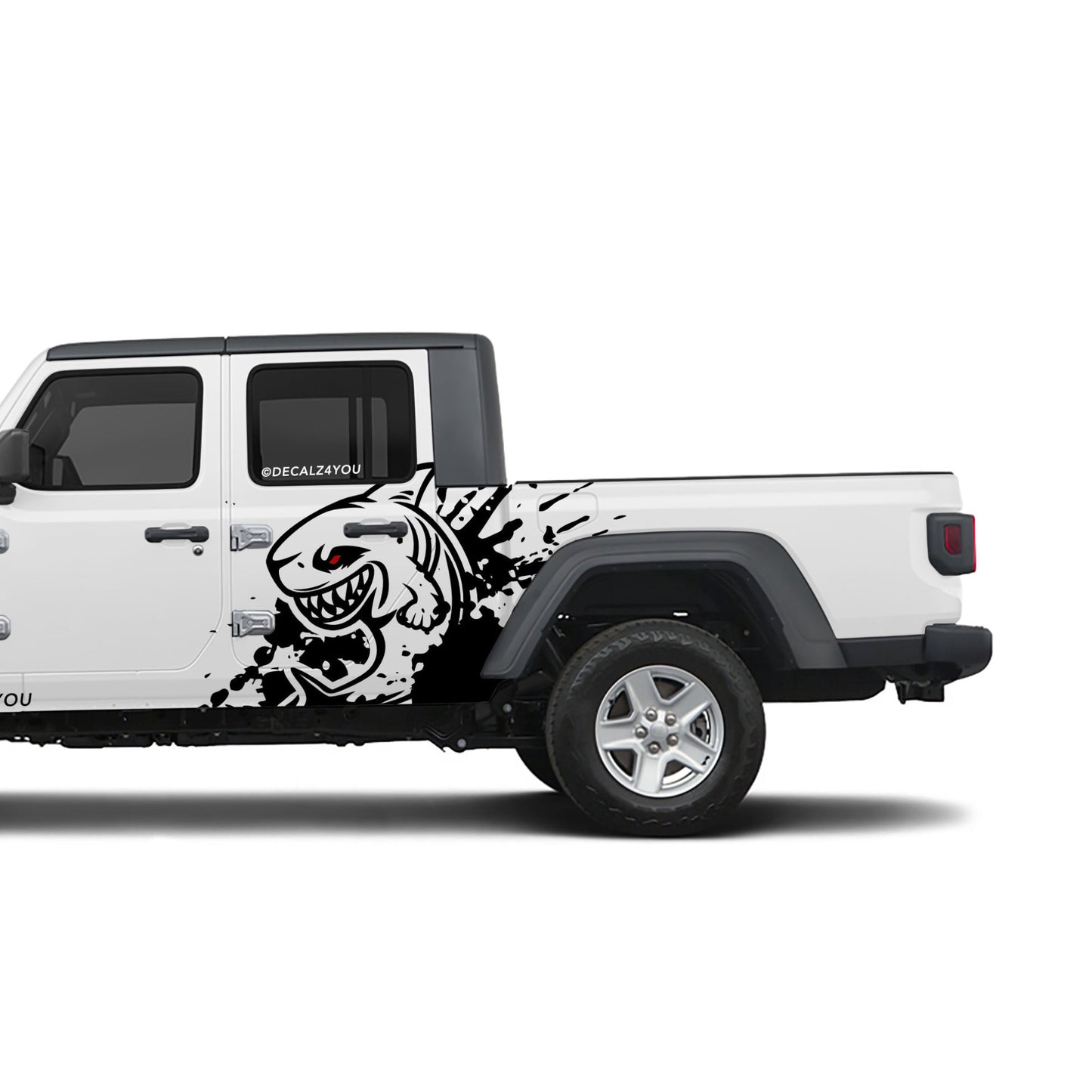 Angry Large Shark Side Graphic Includes Driver & Passenger Gladiator 2020 - Current