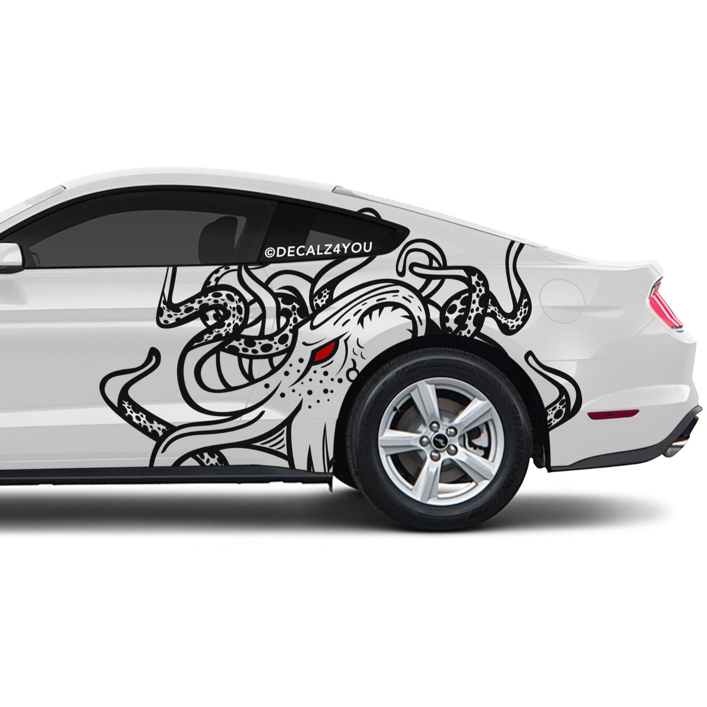 Large Kraken Side Graphic Includes Driver & Passenger Mustang 2015 - Current
