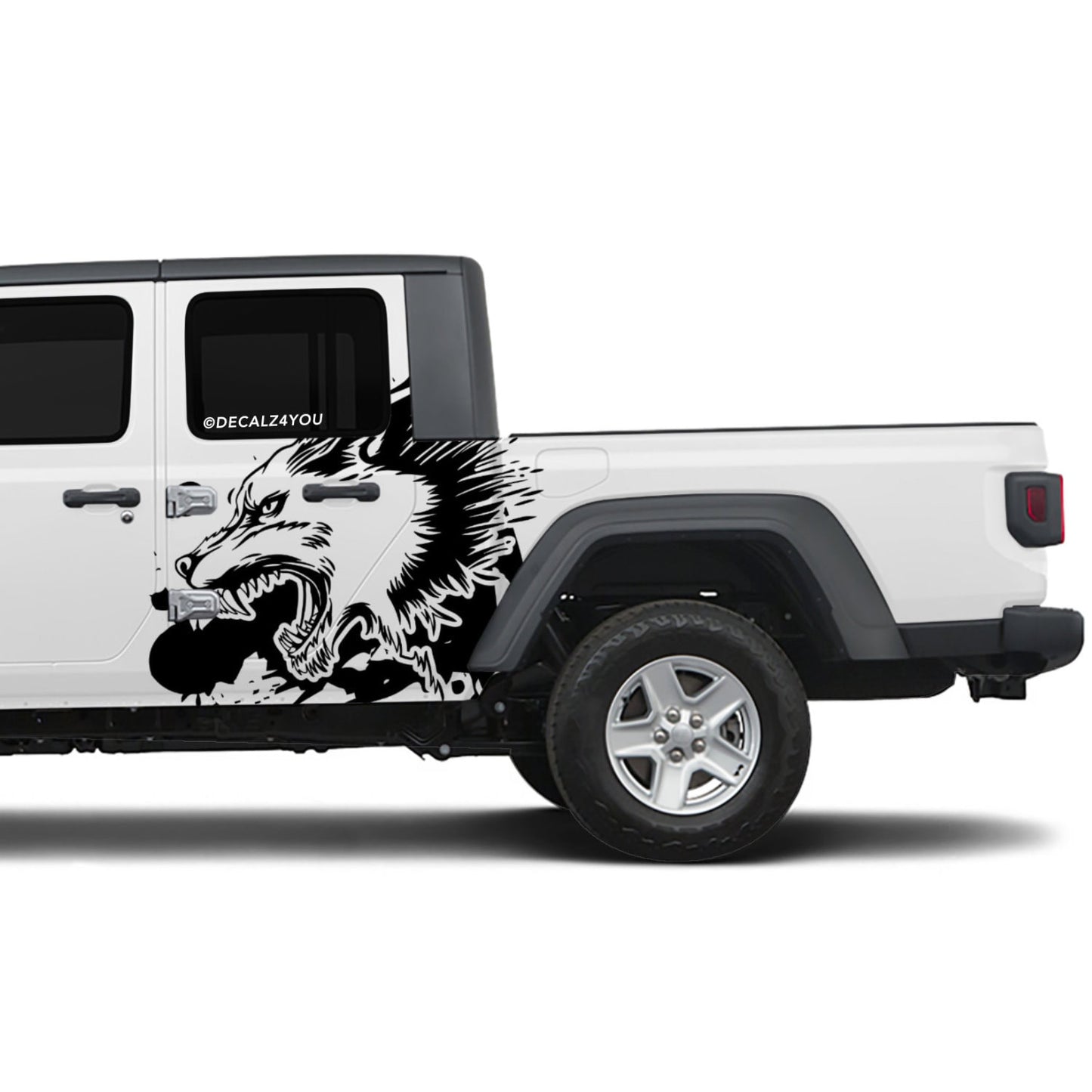 XL Snarling Wolf Side Graphic Includes Driver & Passenger Gladiator 2020 - Current