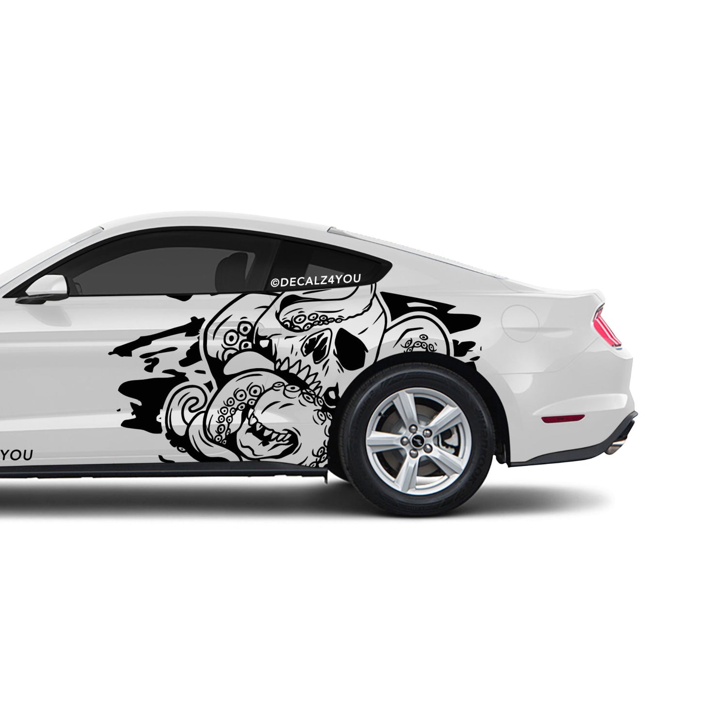 Skull Head Kraken Side Graphic Includes Driver & Passenger Mustang 2015 - Current