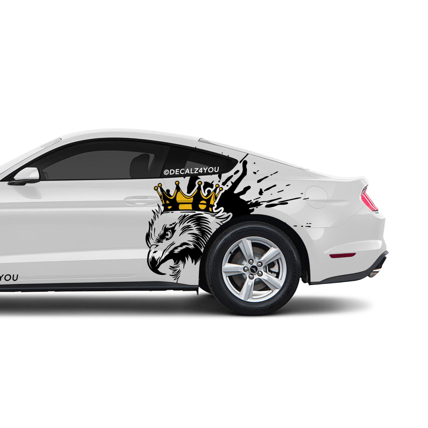 Large King Eagle Side Graphic Includes Driver & Passenger Mustang 2015 - Current