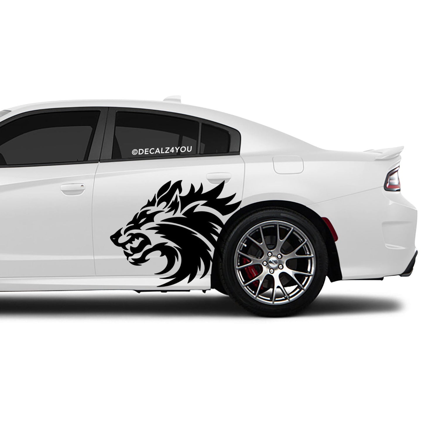 Snarling Wolf Side Graphic Includes Driver & Passenger Charger 2015 - Current