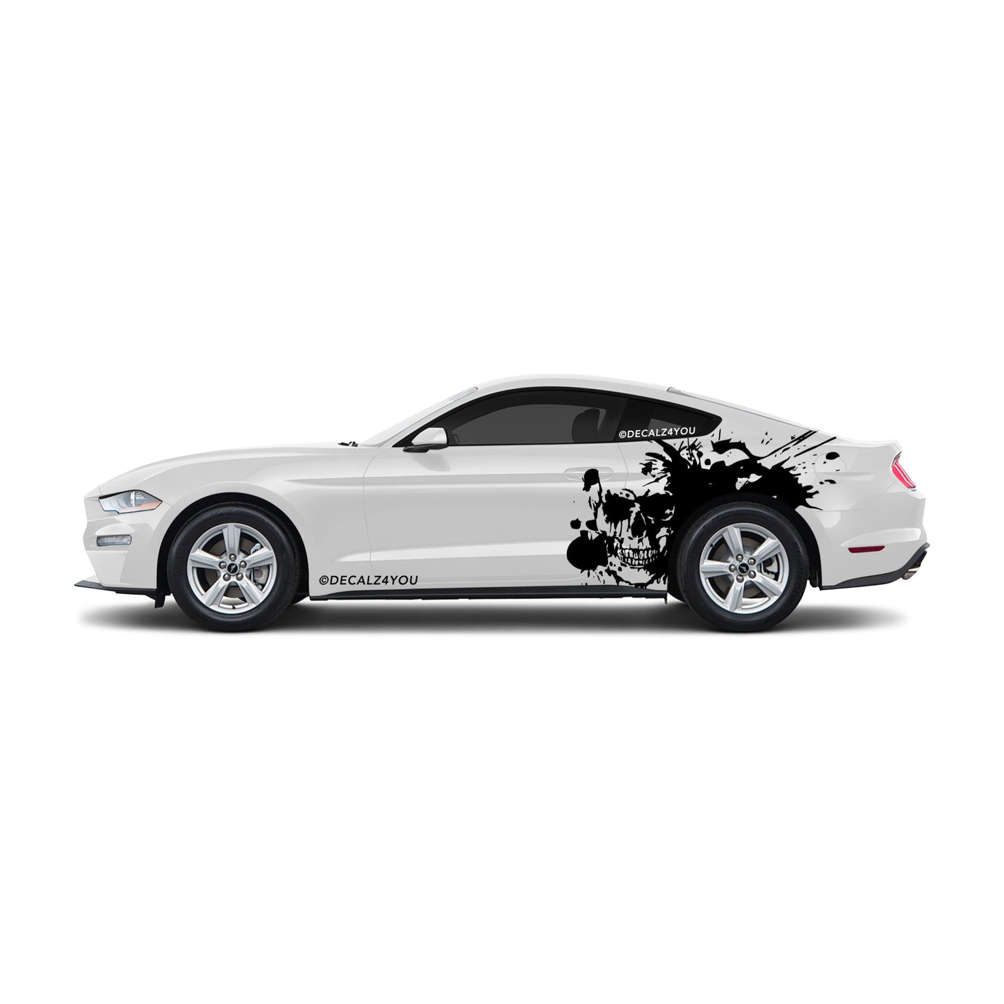 Large Skull Side Graphic Includes Driver & Passenger Mustang 2015 - Current