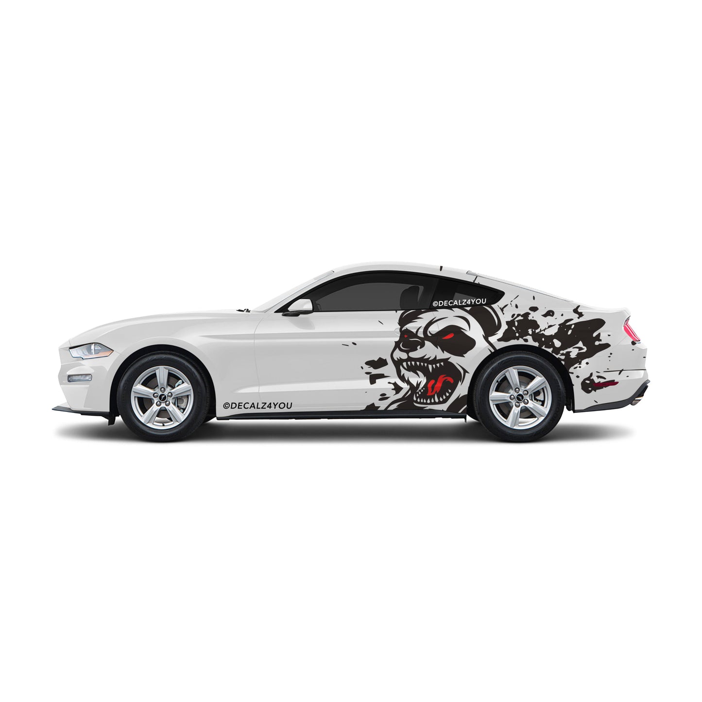 XL Angry Panda Side Graphic Includes Driver & Passenger Mustang 2015 - Current