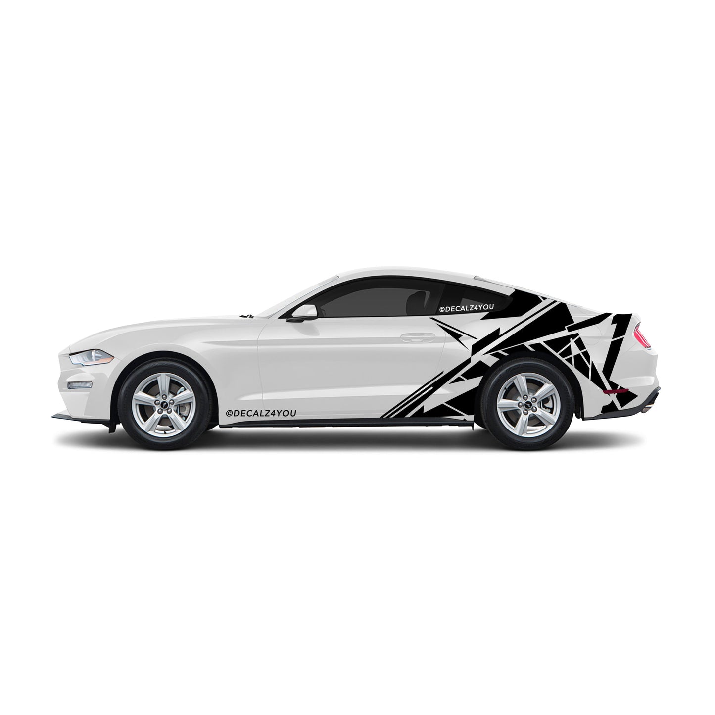 Abstract Lines Side Graphic Includes Driver & Passenger Mustang 2015 - Current