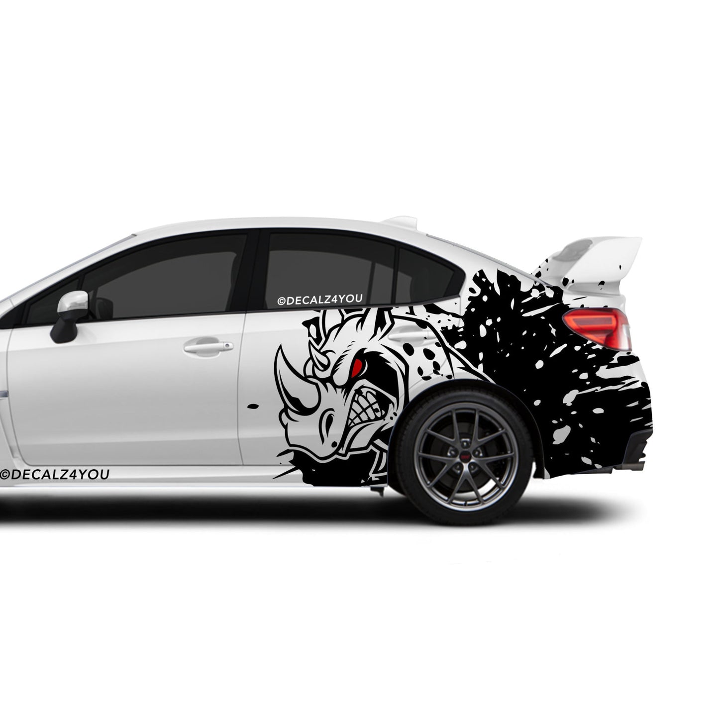 Mean Angry Rhino Side Graphic Includes Driver & Passenger Universal