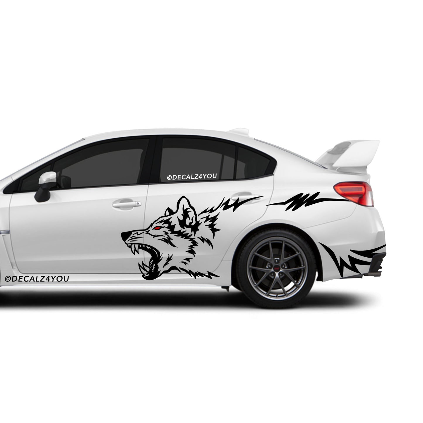 Wolf Side Graphic Includes Driver & Passenger Universal