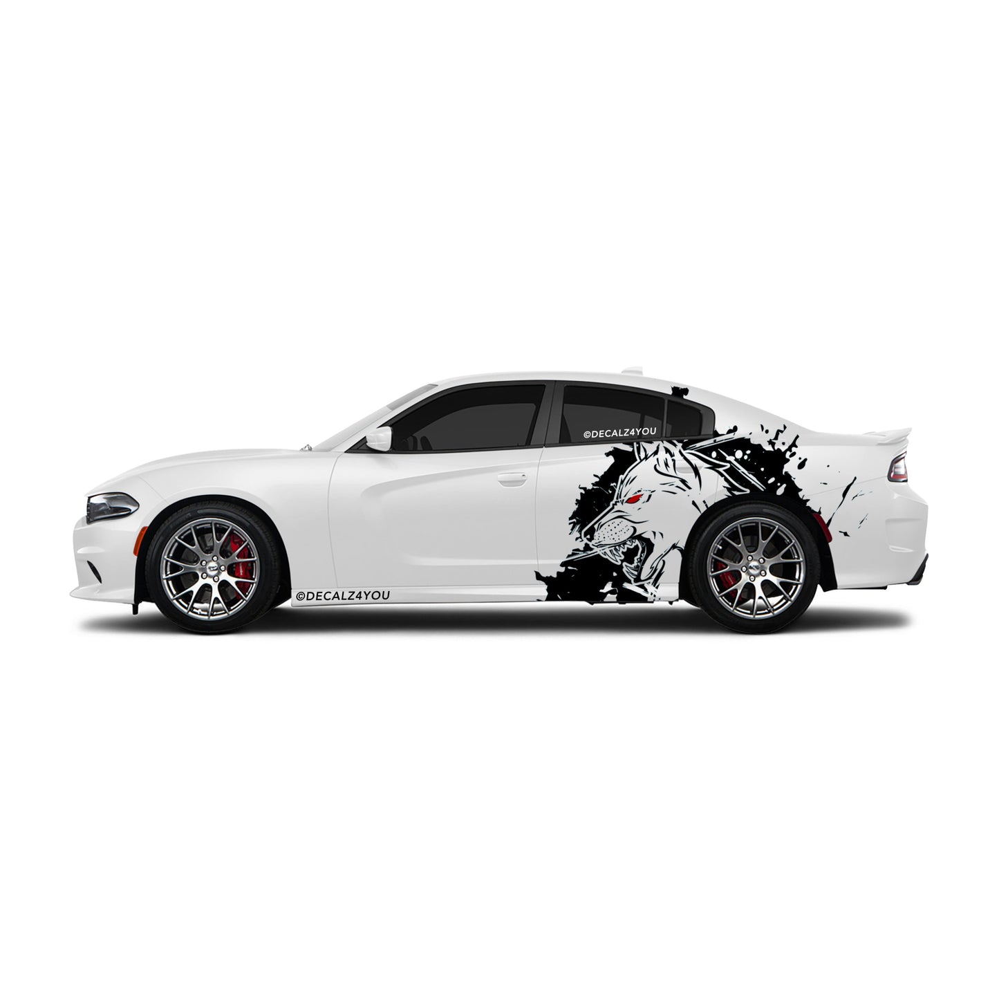 XL Mean Angry Wolf Side Graphic Includes Driver & Passenger Charger 2015 - Current