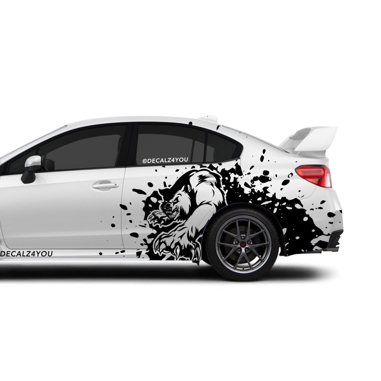 Mean  Angry Bear    Side Graphic Includes Driver & Passenger Universal