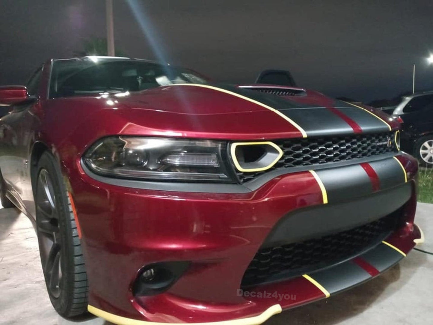 Upper Grille Bezel Decal / Grille Snorkel (Left & Right Side) Ford Dodge Charger SRT Scatpack GT Hellcat Custom Fit