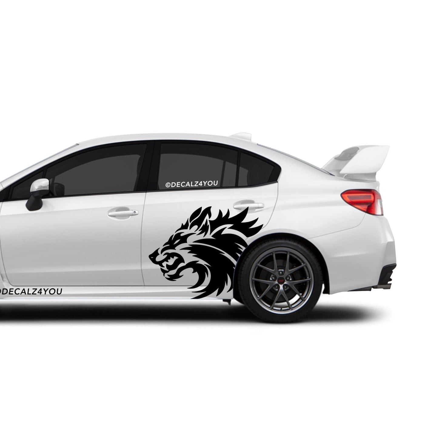 Snarling Wolf Side Graphic Includes Driver & Passenger Universal