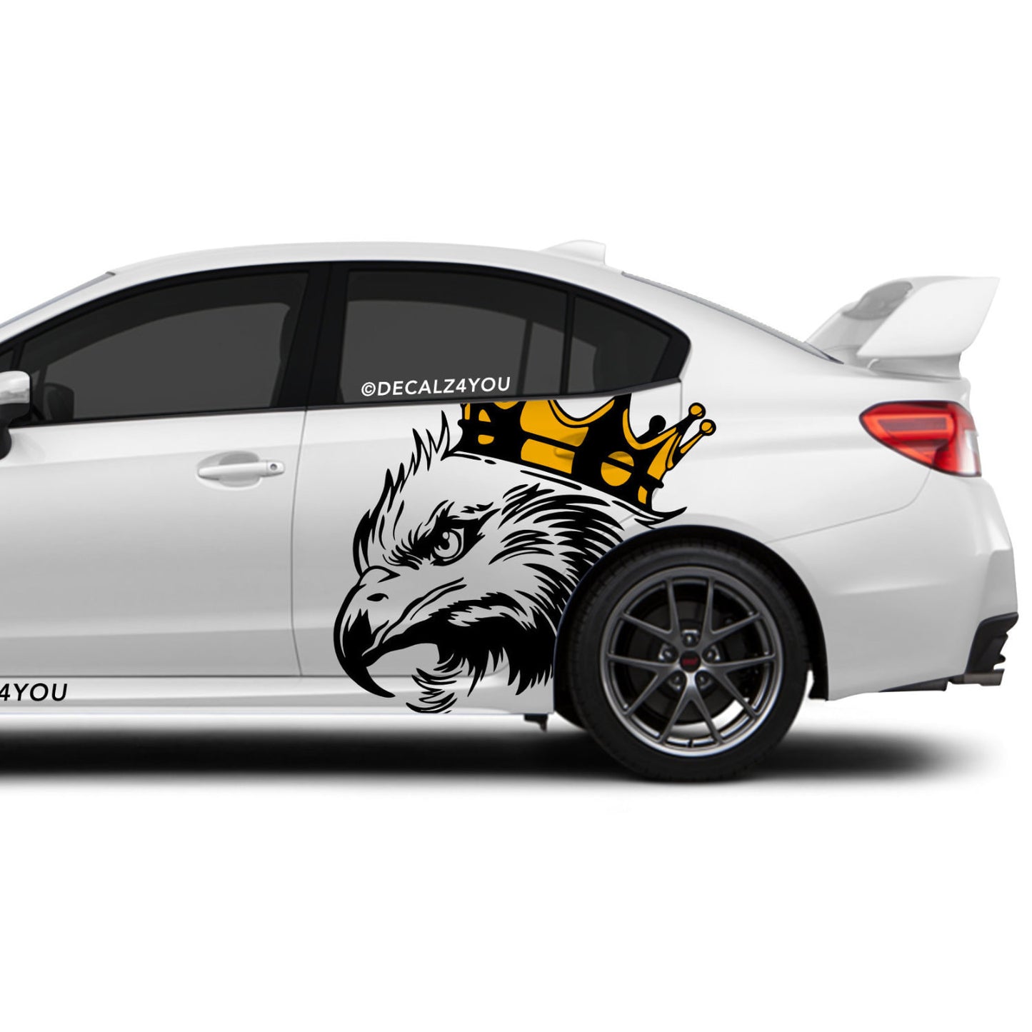 Large King Eagle Head Side Graphic Includes Driver & Passenger Universal