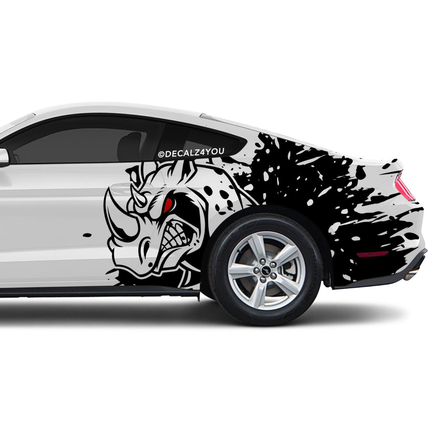 Mean Angry Rhino Side Graphic Includes Driver & Passenger Mustang 2015 - Current