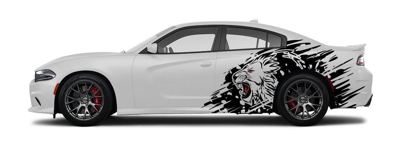 X-Large LION Side  Graphic (Includes Driver & Pass) Fit for 2015+ Charger SXT, GT, SRT, Scatpack, Hellcat