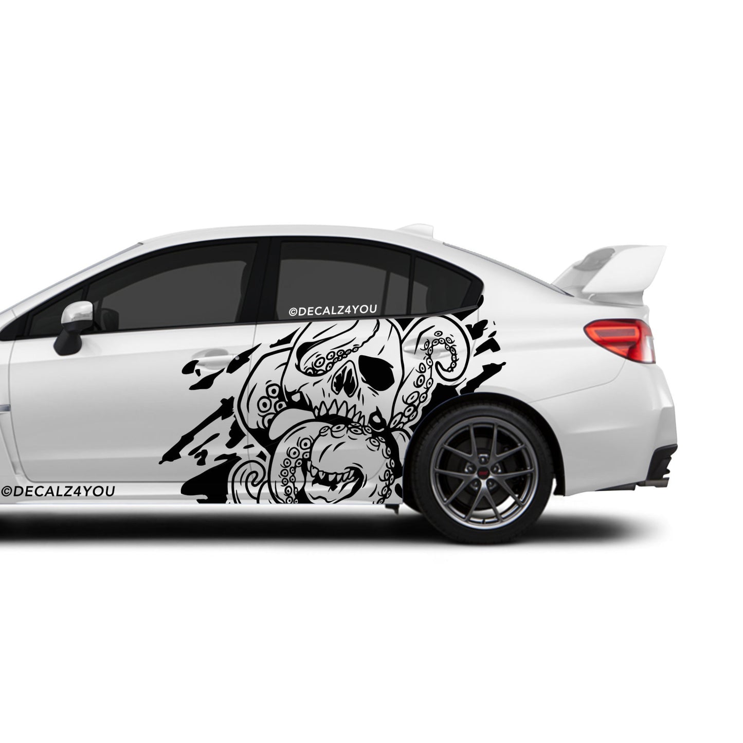 Skull Head Kraken Side Graphic Includes Driver & Passenger Universal