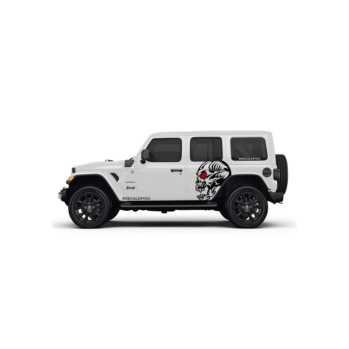 Skull Head Side Graphic Includes Driver & Passenger Wrangler 2018 - Current