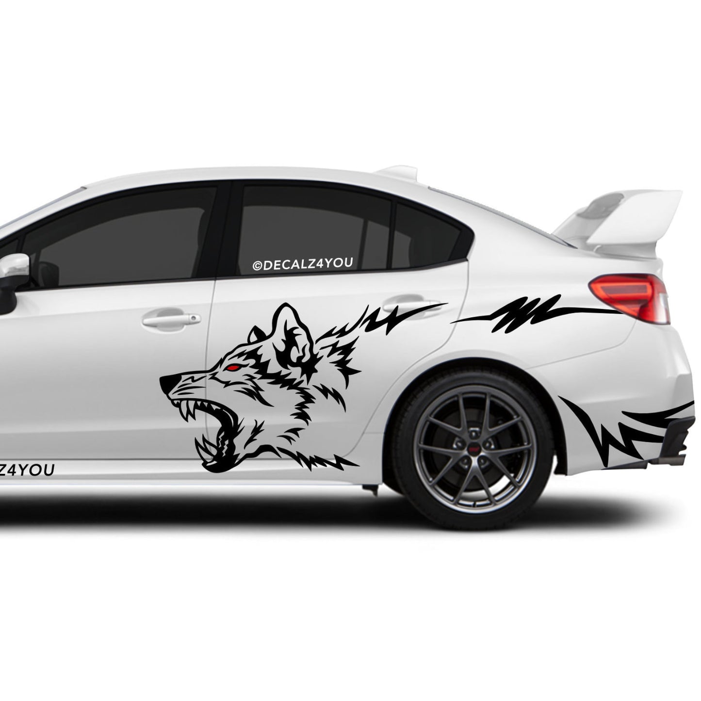Wolf Side Graphic Includes Driver & Passenger Universal