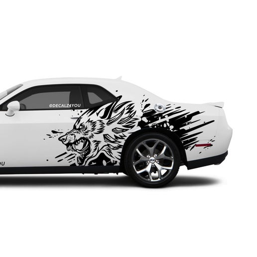 XL Wolf Side Graphic Includes Driver & Passenger Challenger 2008 - Current.