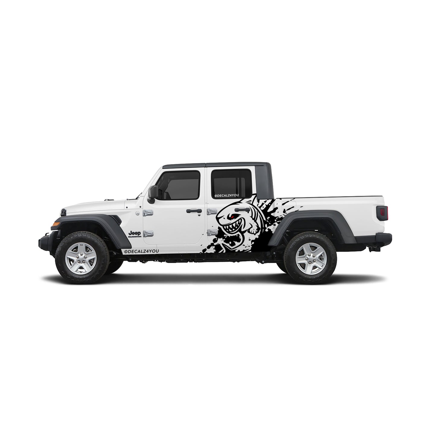 Angry Large Shark Side Graphic Includes Driver & Passenger Gladiator 2020 - Current