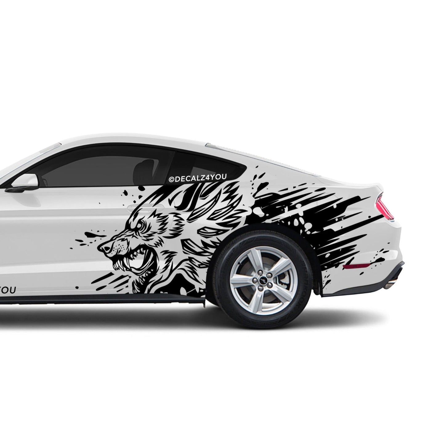 XL Wolf Side Graphic Includes Driver & Passenger Mustang 2015 - Current