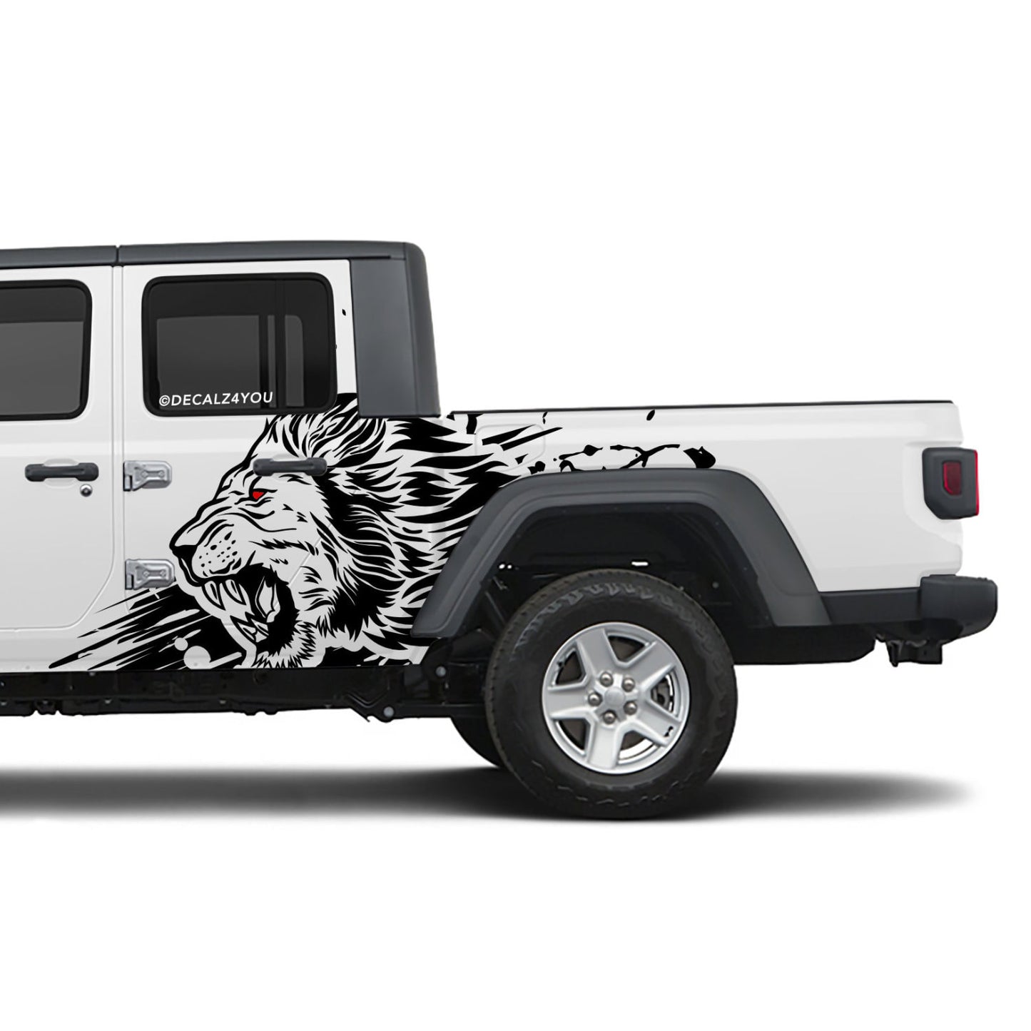 Angry Large Lion Side Graphic Includes Driver & Passenger Gladiator 2020 - Current