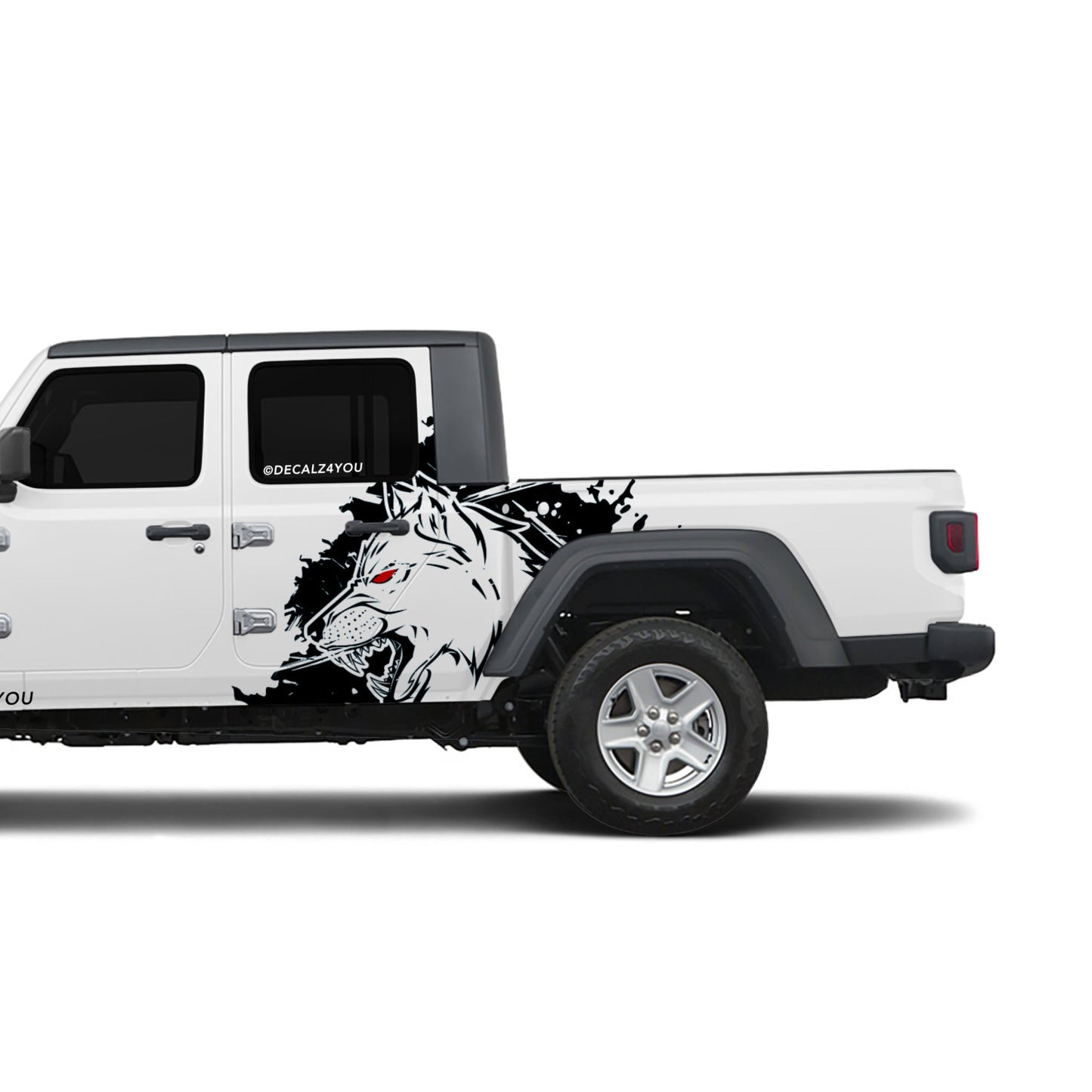 XL Mean Angry Wolf Side Graphic Includes Driver & Passenger Gladiator 2020 - Current