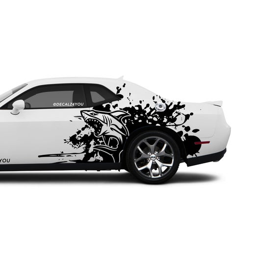 Mean Shark Side Graphic Includes Driver & Passenger Challenger 2008 - Current.