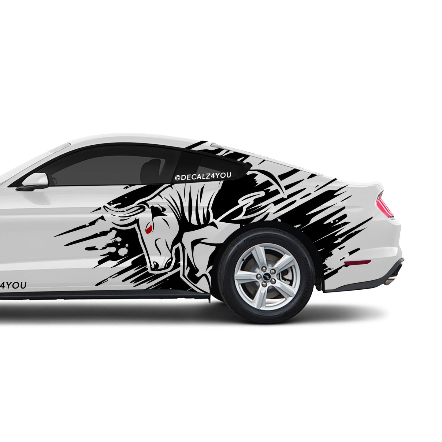 Angry Bull XL Side Graphic Includes Driver & Passenger Mustang 2015 - Current
