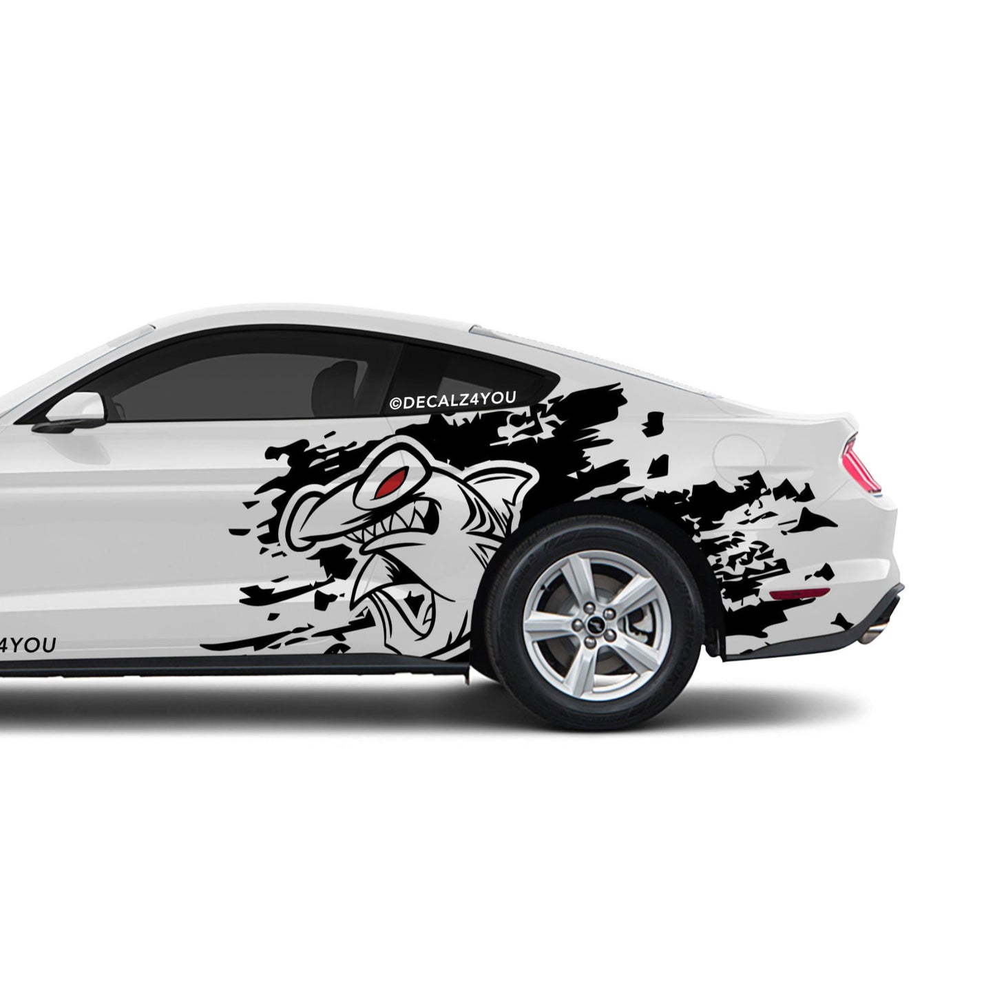 Large Hammer Head Side Graphic Includes Driver & Passenger Mustang 2015 - Current