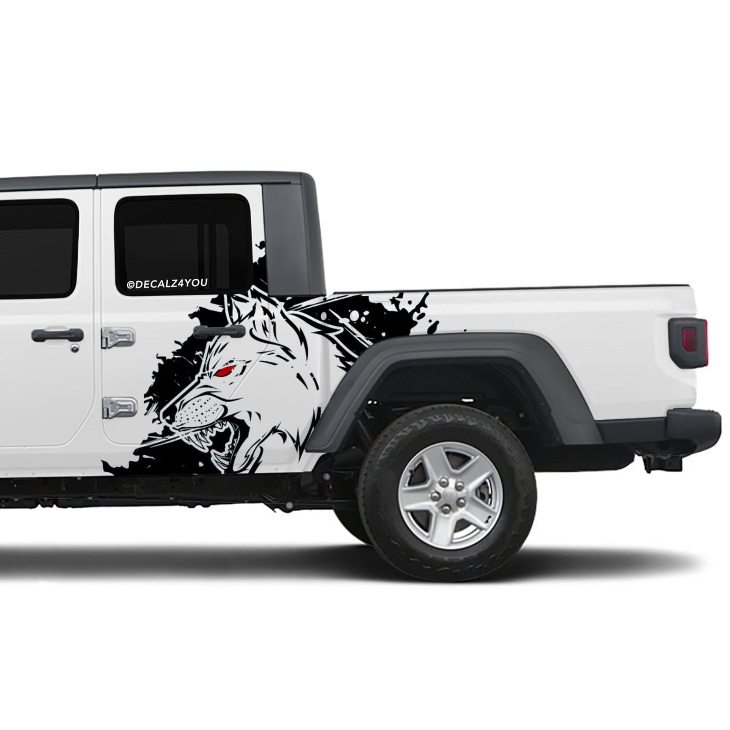 XL Mean Angry Wolf Side Graphic Includes Driver & Passenger Gladiator 2020 - Current