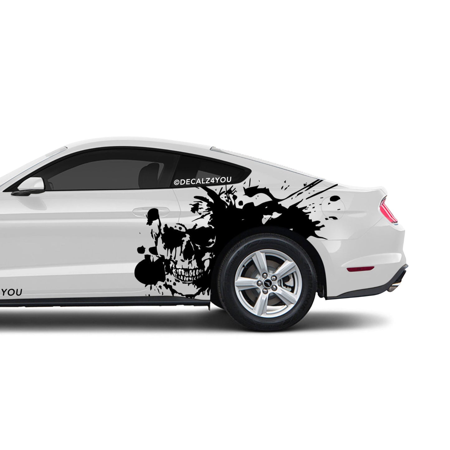 Large Skull Side Graphic Includes Driver & Passenger Mustang 2015 - Current