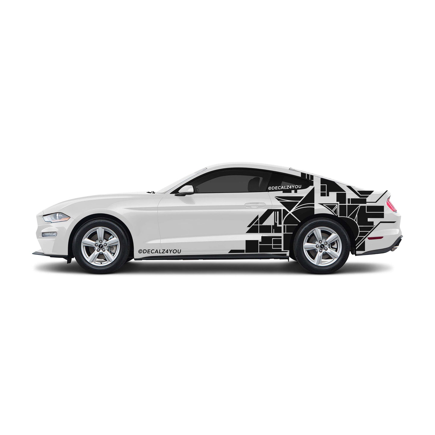 Abstract Design XL Side Graphic Includes Driver & Passenger Mustang 2015 - Current