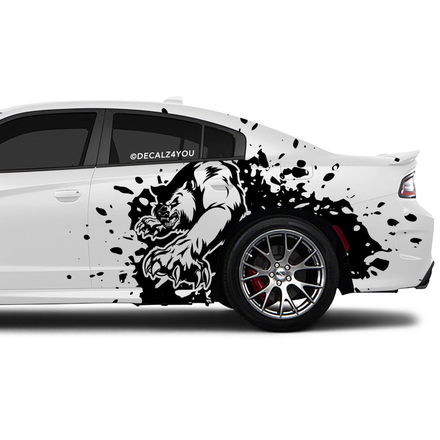 Mean Angry Bear Side Graphic Includes Driver & Passenger Charger 2015 - Current