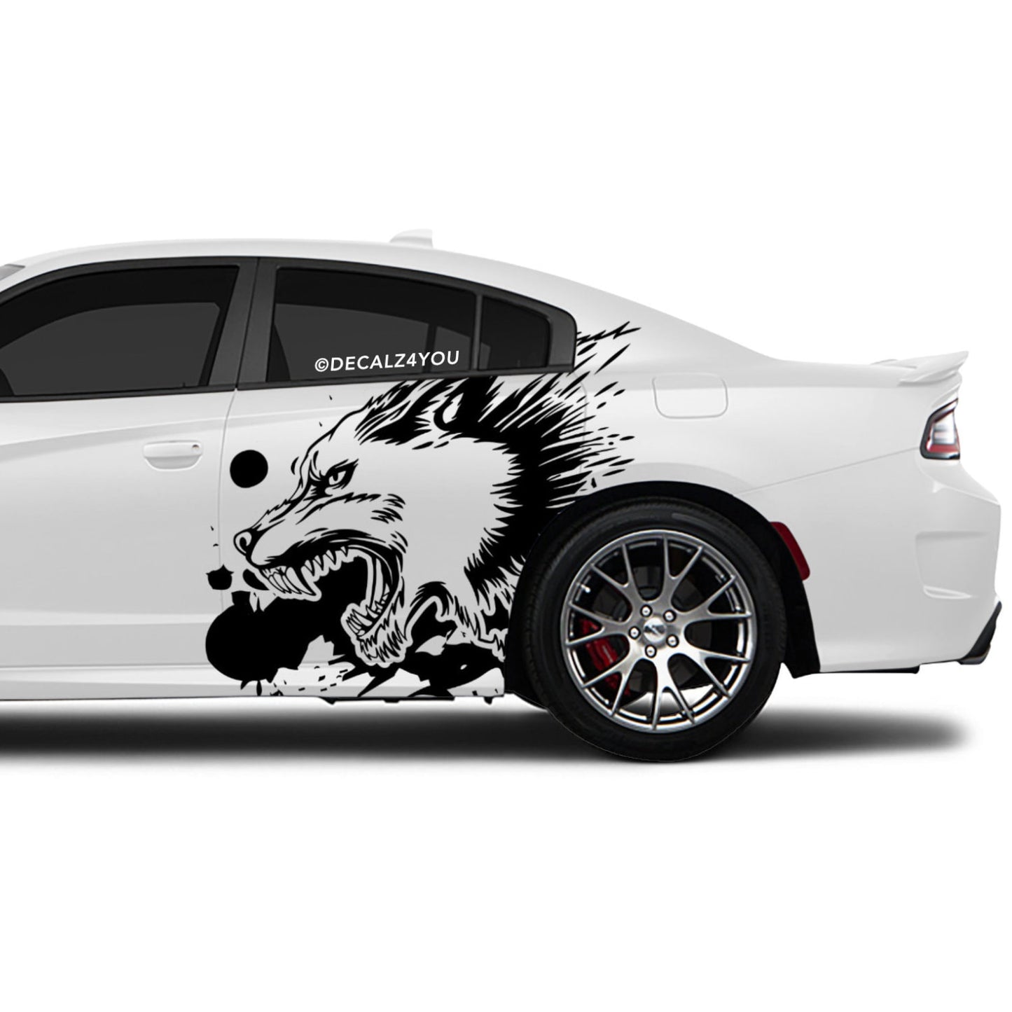 XL Snarling Wolf Side Graphic Includes Driver & Passenger Charger 2015 - Current