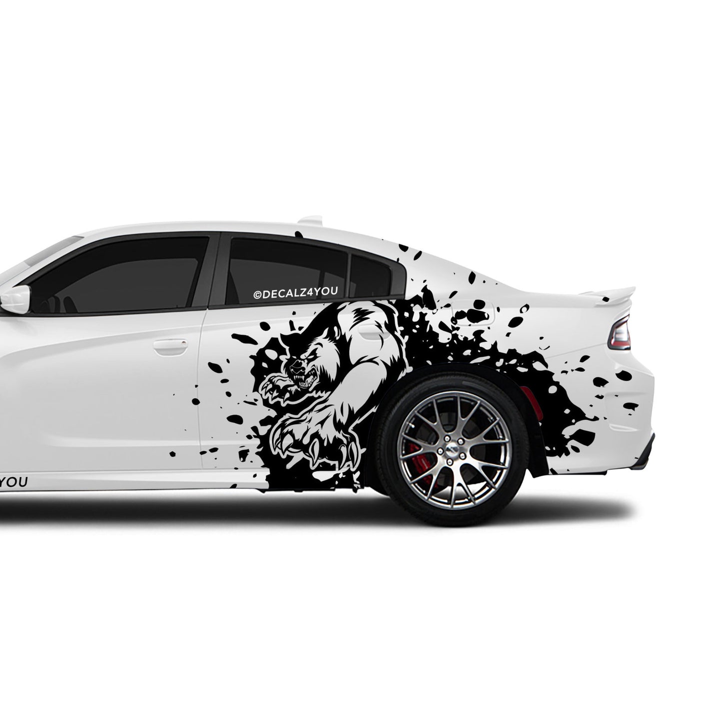 Mean Angry Bear Side Graphic Includes Driver & Passenger Charger 2015 - Current