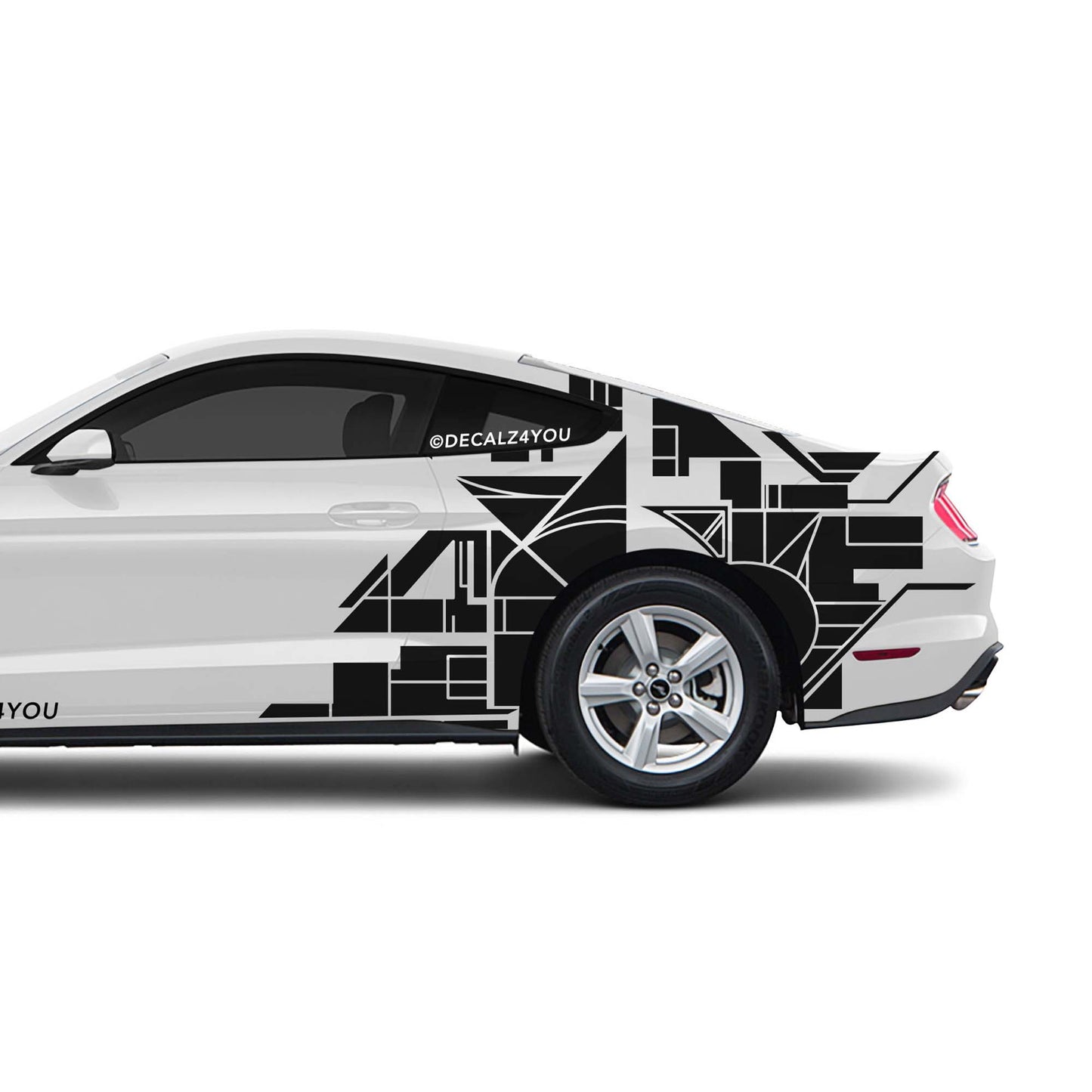 Abstract Design XL Side Graphic Includes Driver & Passenger Mustang 2015 - Current
