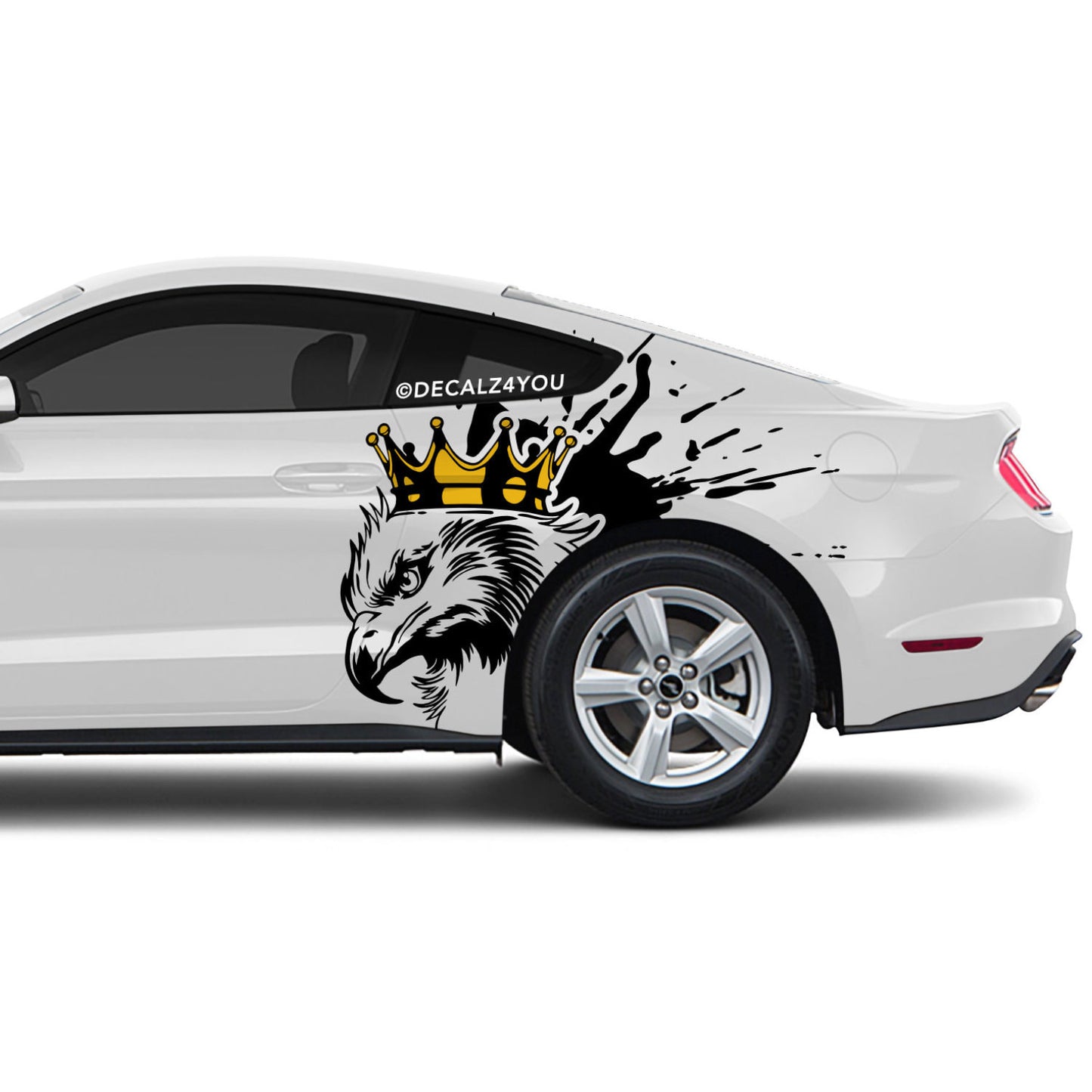 Large King Eagle Side Graphic Includes Driver & Passenger Mustang 2015 - Current