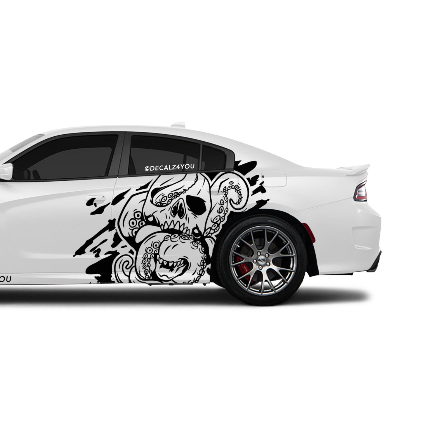 Skull Head Kraken Side Graphic Includes Driver & Passenger Charger 2015 - Current