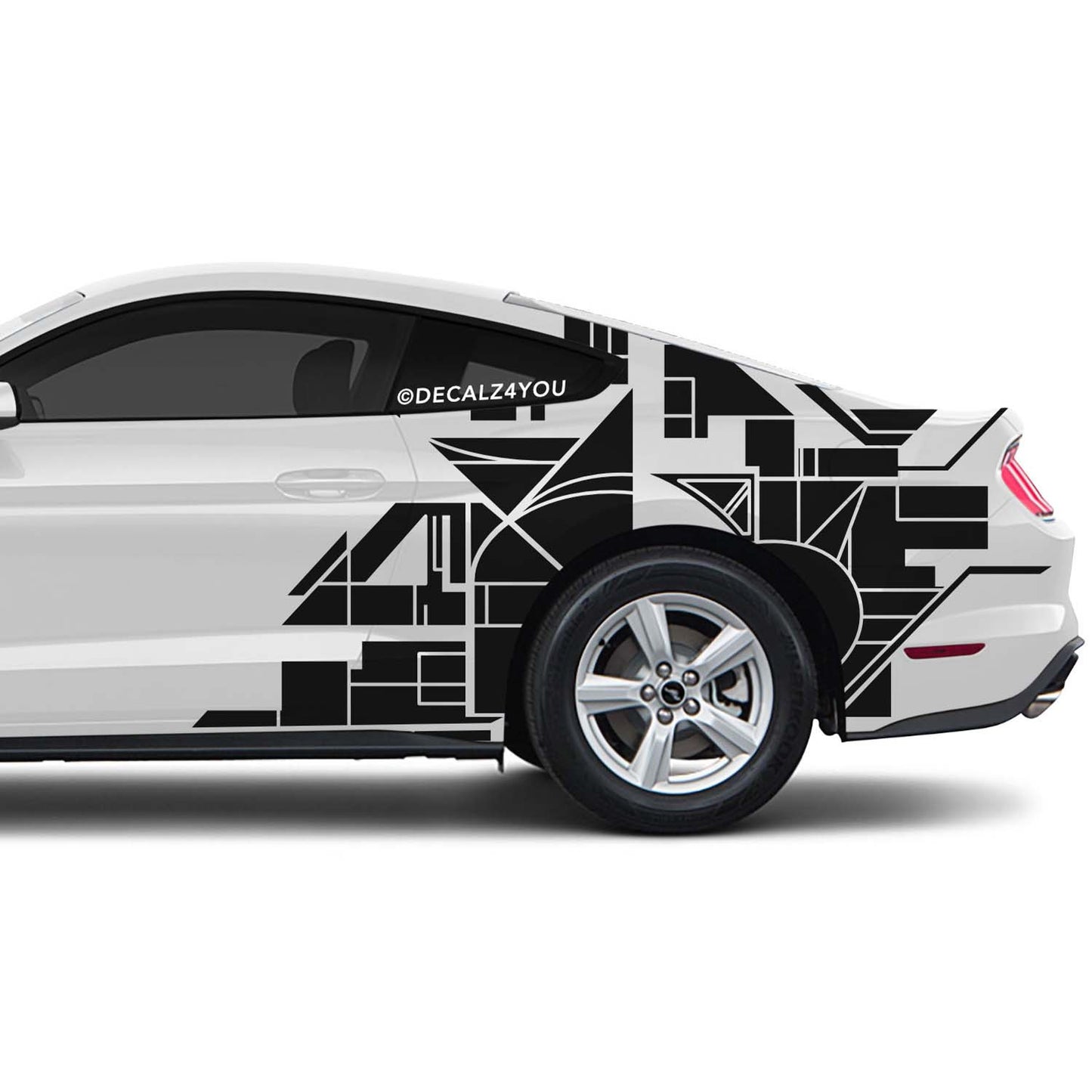 Abstract Design XL Side Graphic Includes Driver & Passenger Mustang 2015 - Current
