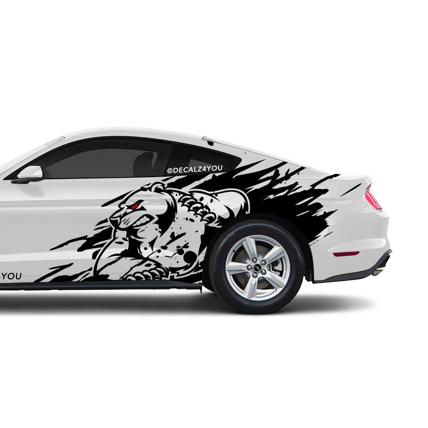 Angry Bear  XL  Side Graphic Includes Driver & Passenger Mustang 2015 - Current