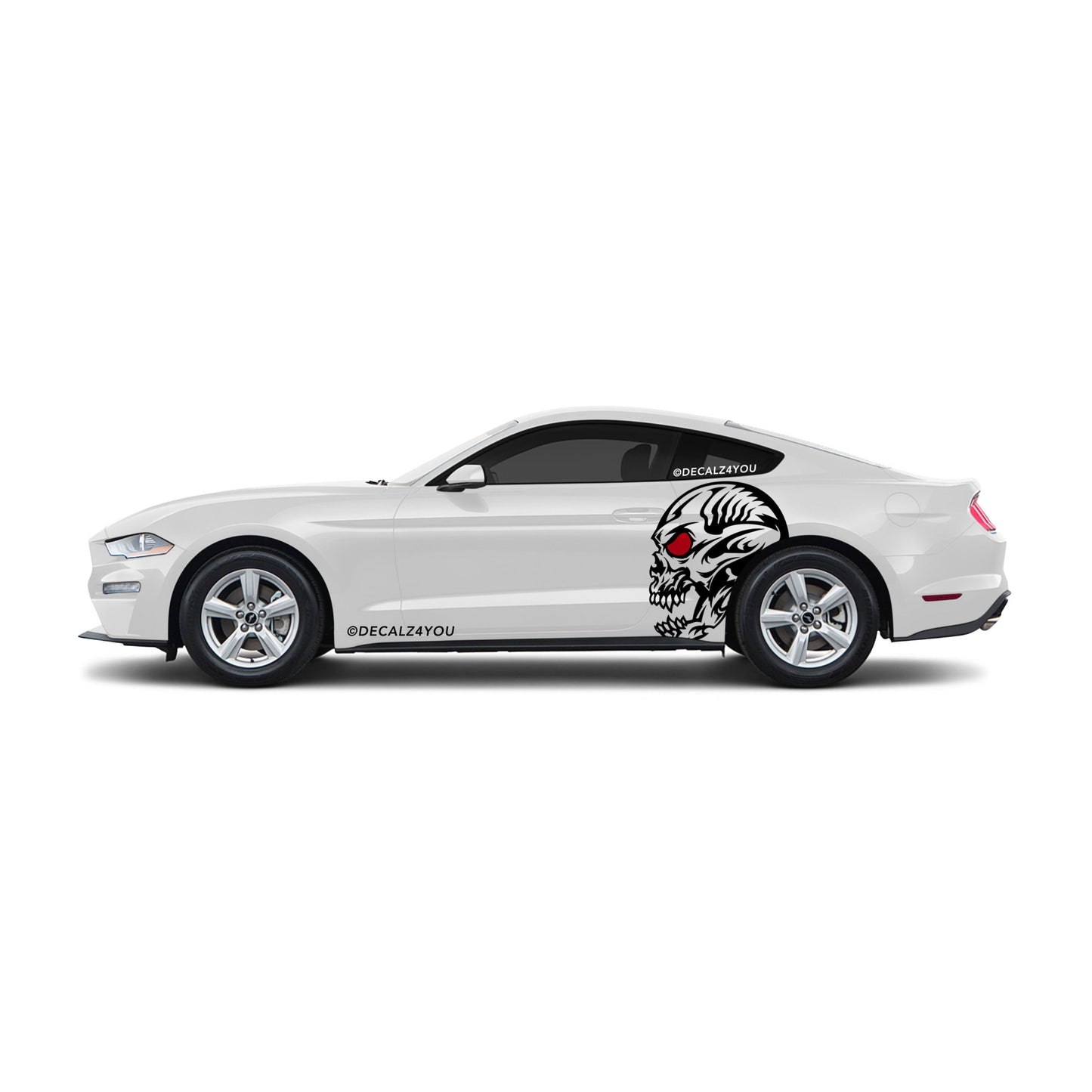 Skull Head Side Graphic Includes Driver & Passenger Mustang 2015 - Current