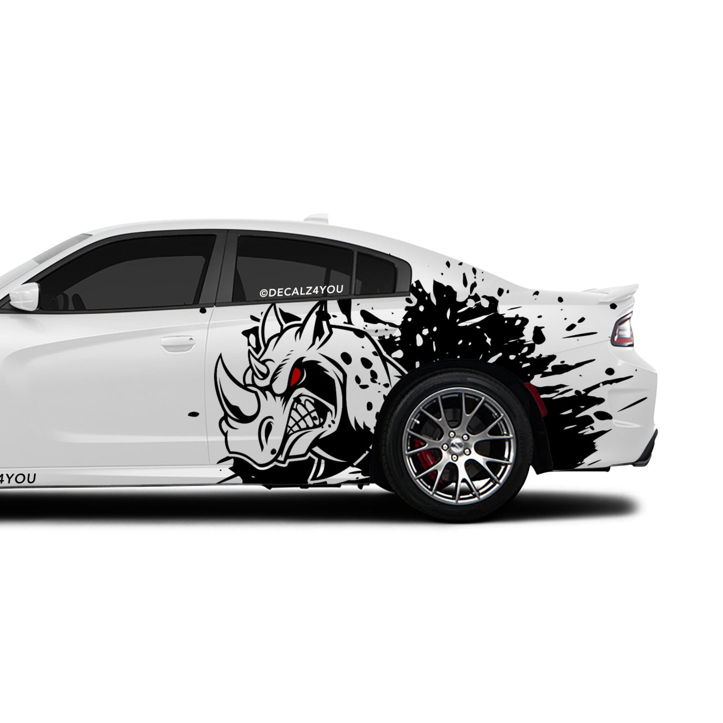 Mean Angry Rhino Side Graphic Includes Driver & Passenger Charger 2015 - Current