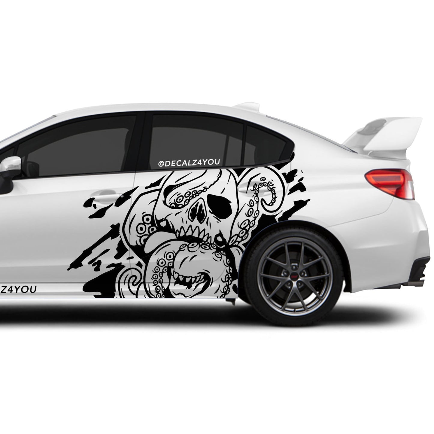 Skull Head Kraken Side Graphic Includes Driver & Passenger Universal