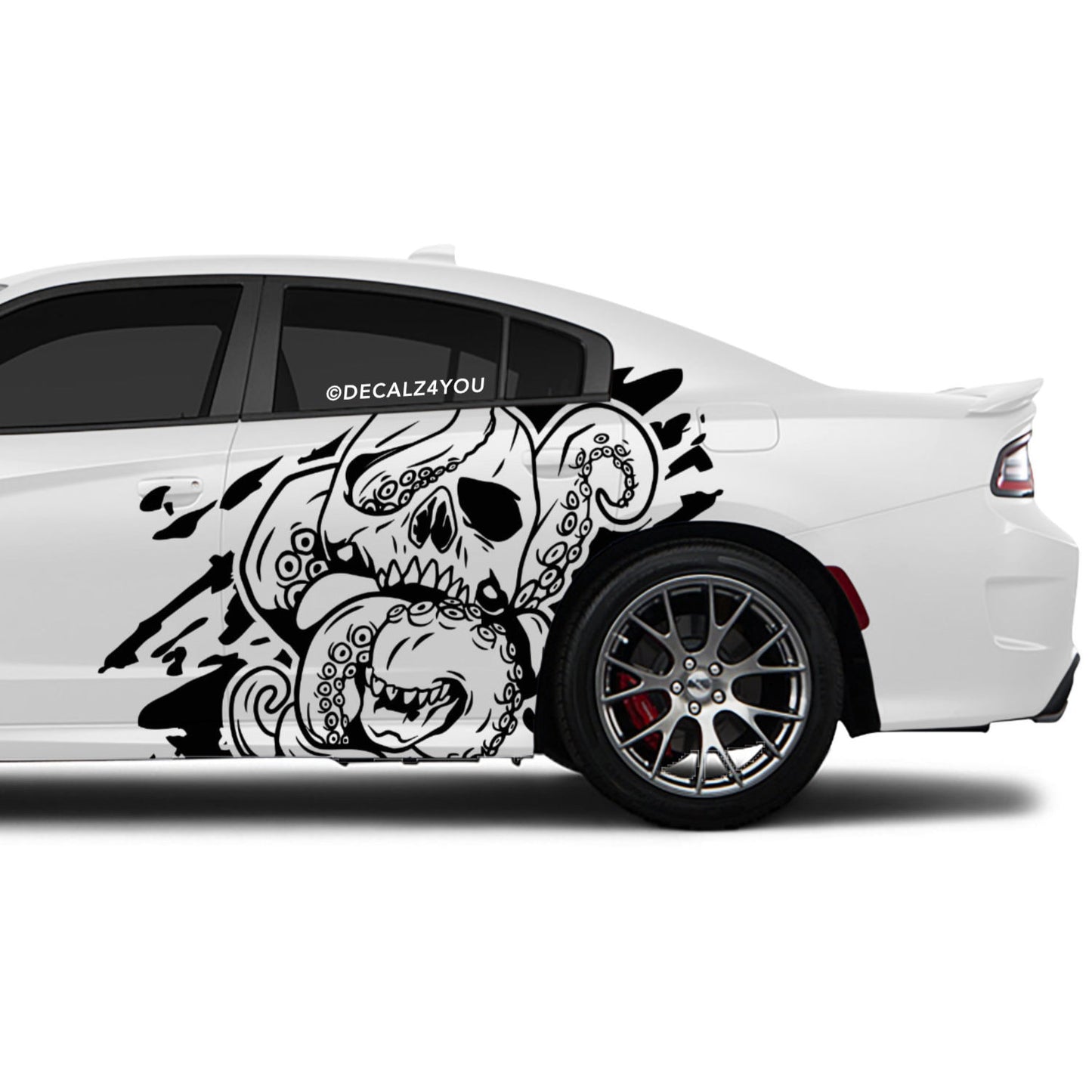 Skull Head Kraken Side Graphic Includes Driver & Passenger Charger 2015 - Current