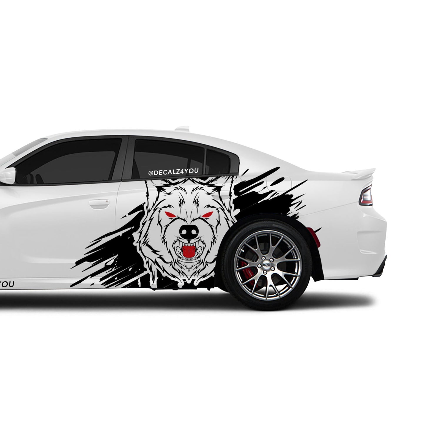 XL Angry Wolf Side Graphic Includes Driver & Passenger Charger 2015 - Current