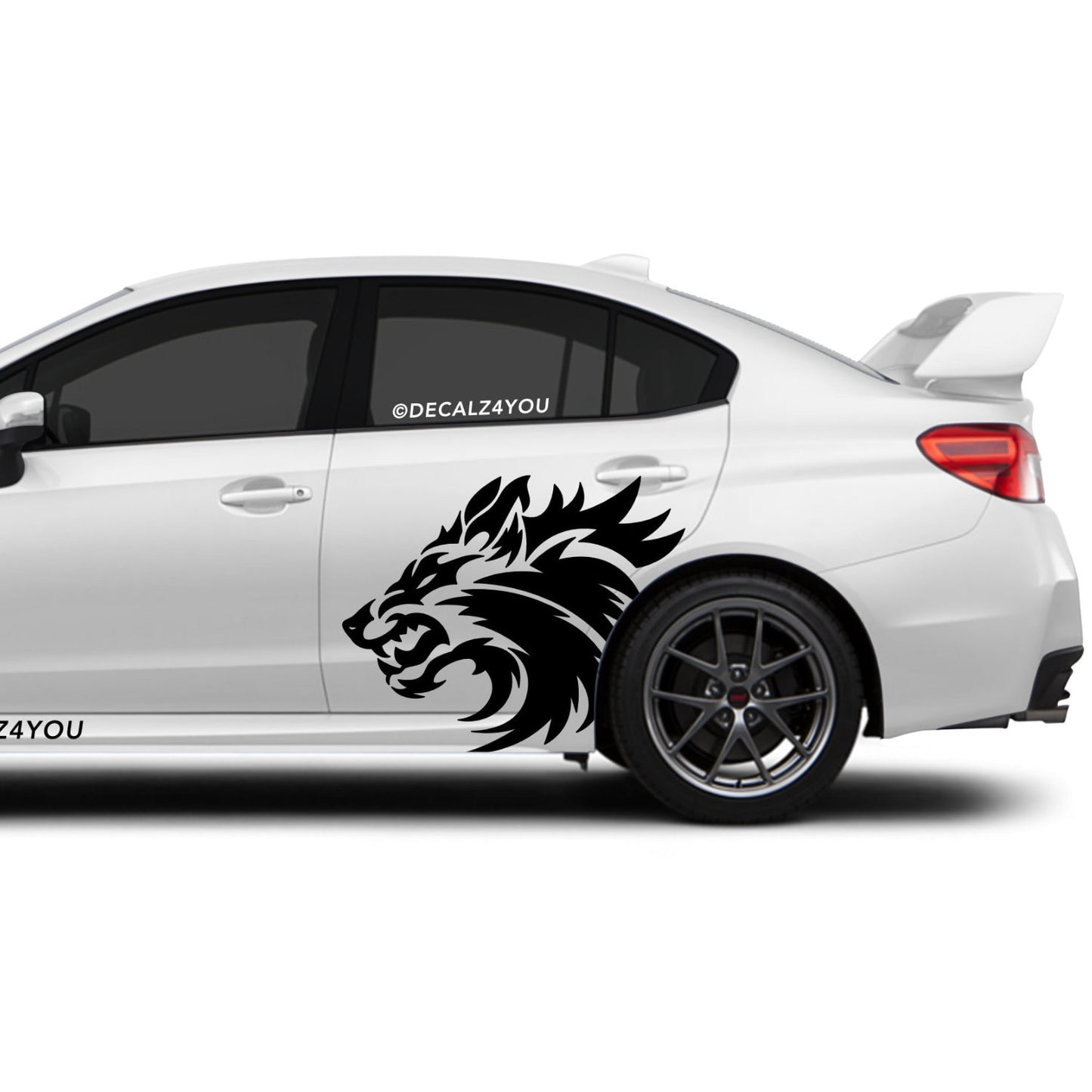 Snarling Wolf Side Graphic Includes Driver & Passenger Universal