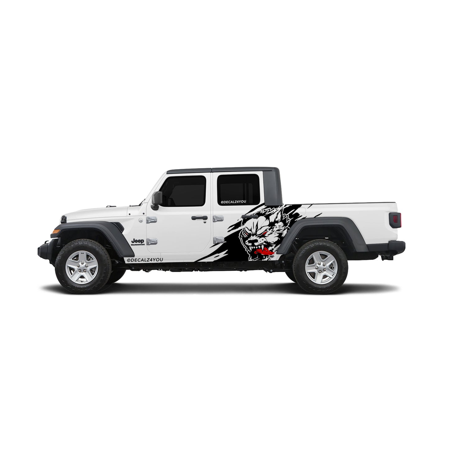 Angry Wolf Side Graphic Includes Driver & Passenger Gladiator 2020 - Current